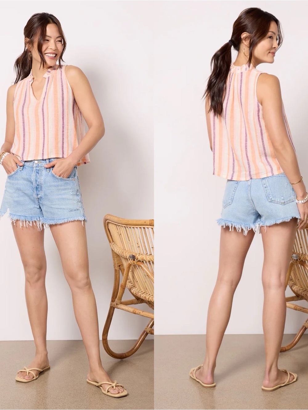 Agolde Parker Vintage Cut Off Short in Swapmeet Blue Size 30